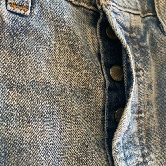 Denim Forum Arlo High Rise Straight Jeans - Light Blue - Picture 2 of 11